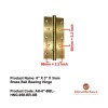 6" x 3" x 3mm Brass Ball Bearing Hinge